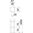 6016200 Obo CGR 50 50 A2 C Gitterrinne  50x50x3000 Edelstahl, rostfrei gebeizt Produktbild Additional View 1 S