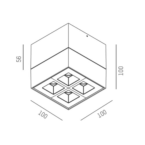 629-50122966 Molto Luce GRID AB STR SW/SW SYS 10W 3000K MED. Produktbild Additional View 1 L