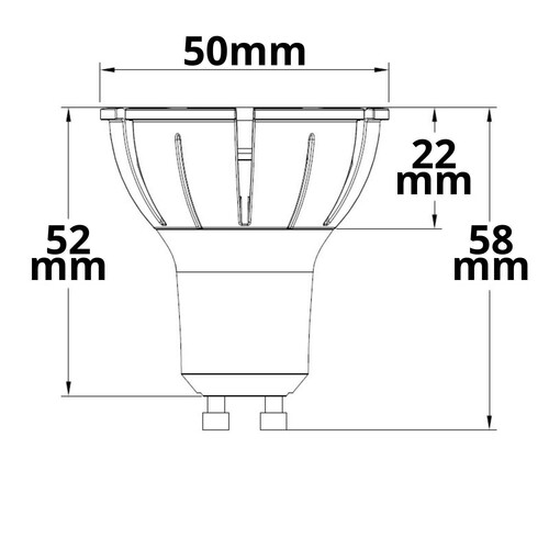 114066 Isoled GU10 8W COB 10° 2700K dimmbar Produktbild Additional View 2 L