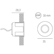 56-60062ang2 Tecnico COMA EB STRAHLER PERLCHROM LED 2W Produktbild Additional View 1 S