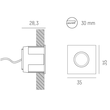 56-6011ng2 Tecnico EB STRAHLER RADO LED 2W PERLCHROM Produktbild Additional View 1 S