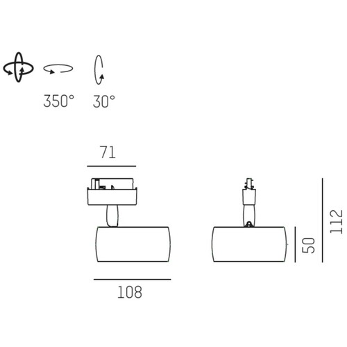 668-004010529550 Tecnico VIBO VOLARE SYS 8W MEDIUM 3000K Produktbild Additional View 1 L