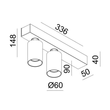 276-0729060 Tecnico MISSOR II SCHWARZ MATT SYS 21W 3000K Produktbild Additional View 1 S