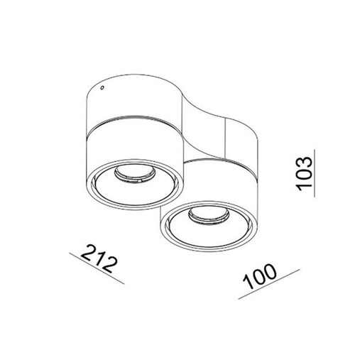 276-1029050 Tecnico MAGIS DOUBLE WEIß SYS 30W 3000K Produktbild Additional View 1 L