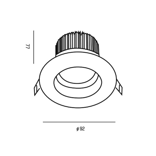 305-619924b40k Tecnico PONTOS 15 R 24° SCHW MATT LED15W 4000K Produktbild Additional View 1 L