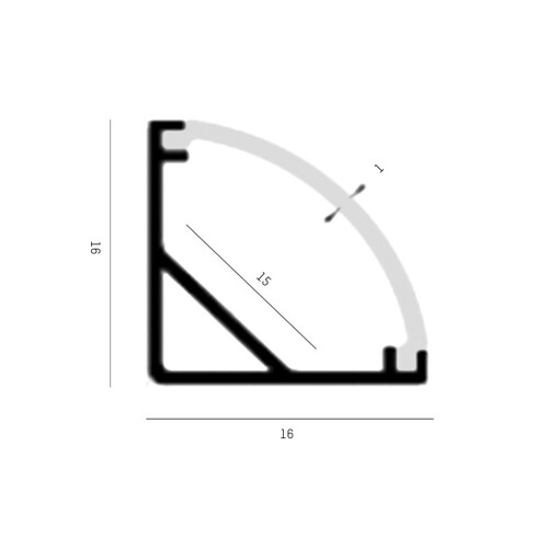 600-a207s Tecnico MIDI LED ECKPROFIL AUFBAU ALUMINIUM ELOX Produktbild Additional View 1 L