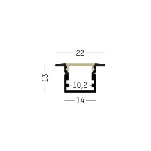 600-emc202 Tecnico MONTAGECLIP MINI14 EINBAUPROFIL 2 STK Produktbild Additional View 1 L