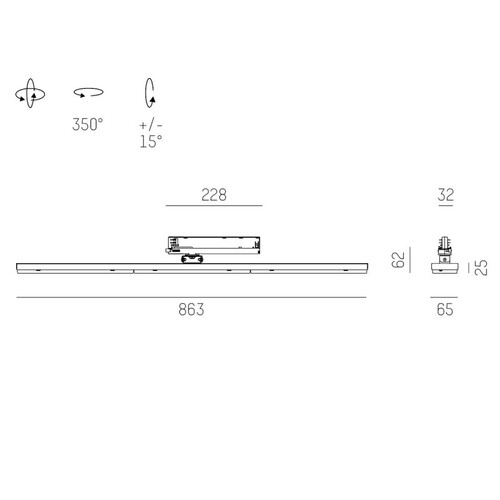 703-001030319660 Tecnico VARIA EUR 3 FL SYS 38W DA 3000K Produktbild Additional View 1 L