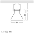 42184103 Zumtobel TECTON MPO LED6500 840 L1500 LDE WH Produktbild Additional View 1 S