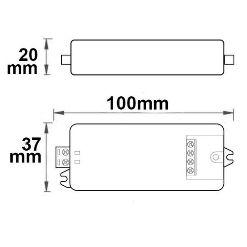 113203 Isoled DALI Dimmaktor 12 36V, 1 Kanal á 8A Produktbild Additional View 1 L