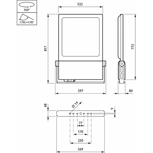 10807600 PhilipsLeuchten ClearFlood large   LED module 65000 lm   LED   ele Produktbild Additional View 3 L