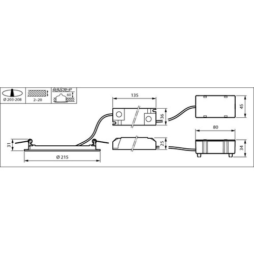 33950499 PhilipsLeuchten DN145B LED20S/840 PSU II WH Produktbild Additional View 1 L