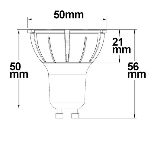 113683 Isoled GU10 Vollspektrum LED Strahler 7W COB, 60°, 4000K, dimmbar Produktbild Additional View 2 L