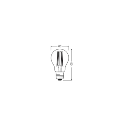 4058075293298 Osram 1906LCLA55 6,5W/824 230VFILGDE27FS1OSRAM Produktbild Additional View 4 L