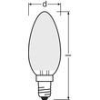 4058075803930 Osram BASECLB40 4W/827 230VGLFR E14 FS2 OSRAM Produktbild Additional View 3 S