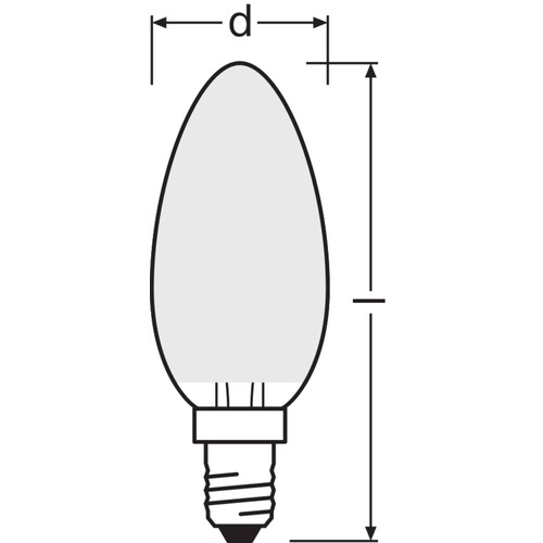 4058075803930 Osram BASECLB40 4W/827 230VGLFR E14 FS2 OSRAM Produktbild Additional View 3 L