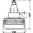 4058075284722 Osram LED Hallenleuchte HQILEDH13000 95W/840 110V E40 FS1 Produktbild Additional View 2 S