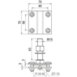 478150 Dehn AK 7.10 FL40 GBM16X65 V4A Anschlussklemme f. Erdungsfestpunkt M16 Produktbild Additional View 2 S