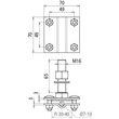 478150 Dehn AK 7.10 FL40 GBM16X65 V4A Anschlussklemme f. Erdungsfestpunkt M16 Produktbild Additional View 1 S