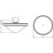 2079000 Theben thePrema P360 KNX UP WH Präsenzmelder 360° KNX 5 Kanal quadrati Produktbild Additional View 1 S