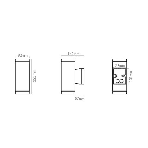 623728 SG Leuchten ECHO DECO graphit 2 X GU10 (ohne LM) Produktbild Additional View 1 L