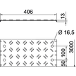 6049125 Obo DBKR 400 FS Riffelblechdeckel für begehbare Kabelri Produktbild Additional View 1 S