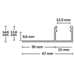 113827 Isoled LED Trockenbauprofil Abschluss, 200cm Produktbild Additional View 1 S