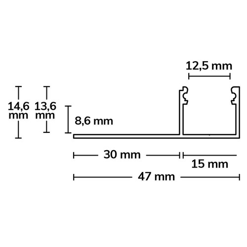 113827 Isoled LED Trockenbauprofil Abschluss, 200cm Produktbild Additional View 1 L