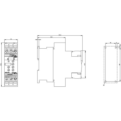 3RW4026-2BB04 Siemens Sanftstarter S0, 25A, 11kW/400V, 40 Grad, AC200 480V, AC Produktbild Additional View 2 L