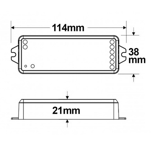 113567 Isoled Sys Eco Funk Empfänger, 1 4 Kanal, Max. 15A, 12 24V DC Produktbild Additional View 1 L