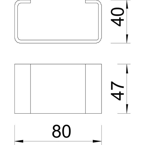 6416507 Obo DSK 47 A2 Distanzstück für Kopfplatte KU 5 V 80x47x40 Edelstahl, r Produktbild Additional View 1 L