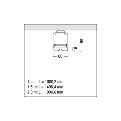 42184967 Zumtobel TECTON C LED8000 830 L1000 WB LDE WH Produktbild Additional View 1 L