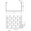 6061303 Obo SKS 130 FS Kabelrinne SKS gelocht, mit Verbinder 110x300x3000 Produktbild Additional View 1 S