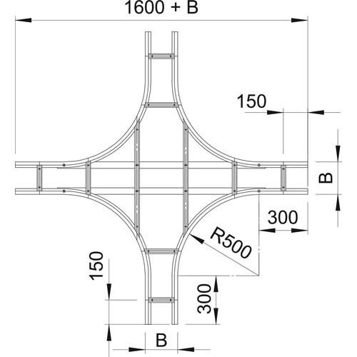 6312934 Obo WLK 1120 FT Kreuzung für Weitspannkabelleiter 110 110x200 Produktbild Additional View 1 L