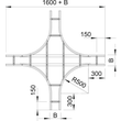 6312950 Obo WLK 1140 FT Kreuzung für Weitspannkabelleiter 110 110x400 Produktbild Additional View 1 S