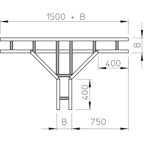 6233651 Obo WLT 2050 FT T Abzweigstück für Weitspannkabelleiter 200 200x500 Produktbild Additional View 1 L