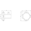 8UD1900-6HA00 Siemens Türkupplung Größe 8x 8mm, großer Kopf Zubehör für: Türkup Produktbild Additional View 1 S