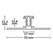 113609 Isoled LED Leuchtenprofil 2SIDE Aluminium pulverbeschichtet weiß RAL 90 Produktbild Additional View 1 S