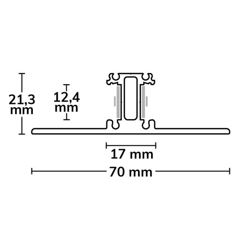 113609 Isoled LED Leuchtenprofil 2SIDE Aluminium pulverbeschichtet weiß RAL 90 Produktbild Additional View 1 L