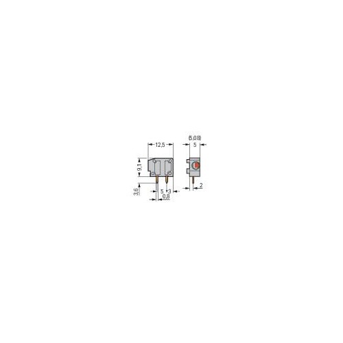 235-401 Wago Anreihbare Leiterplattenklemme,2,5 mm²,Rastermaß 5 Produktbild Additional View 1 L