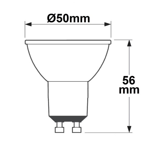 113976 Isoled GU10 LED Strahler 5W, 45°, prismatisch, warmweiß, dimmbar Produktbild Additional View 2 L