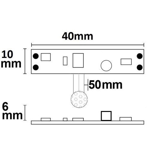 113726 Isoled LED Mini Switch PIR Bewegungssensor für Profile, max. 24V/5A Produktbild Additional View 1 L