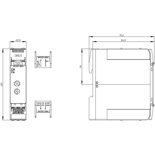 3RP2525-2BB30 Siemens Zeitrelais, ansprechverzögert, 2W, 15 Zeitbereiche, Produktbild Additional View 2 L