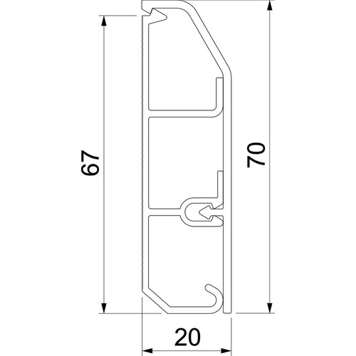 6132267 Rehau SL 2070 rws Sockelleistenkanal SL Set 20x70 9010 Po Produktbild Additional View 1 L