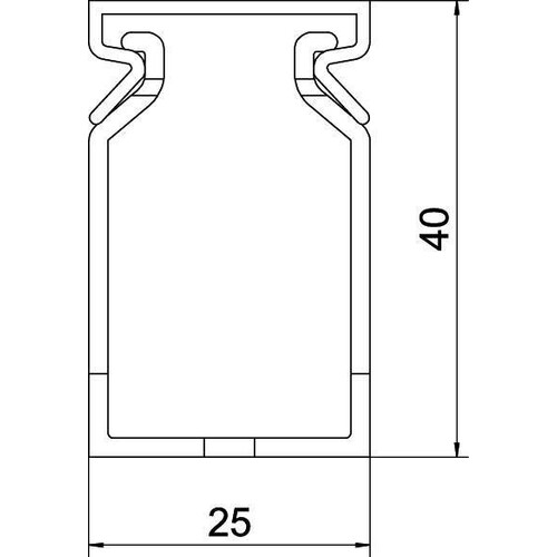 6132490 Rehau VDK 4025 sgr Verdrahtungskanal METRA Set 40x25 7030  Produktbild Additional View 1 L