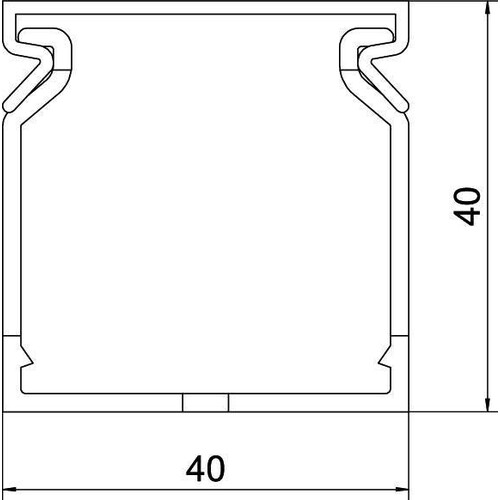 6132492 Rehau VDK 4040 sgr Verdrahtungskanal METRA Set 40x40 7031  Produktbild Additional View 1 L