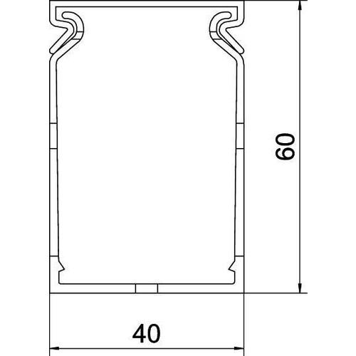 6132500 Rehau VDK 6040 sgr Verdrahtungskanal METRA Set 60x40 7030  Produktbild Additional View 1 L