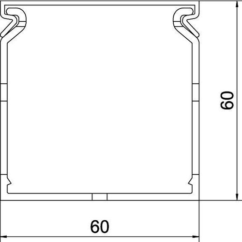 6132502 Rehau VDK 6060 sgr Verdrahtungskanal METRA Set 60x60 7030  Produktbild Additional View 1 L