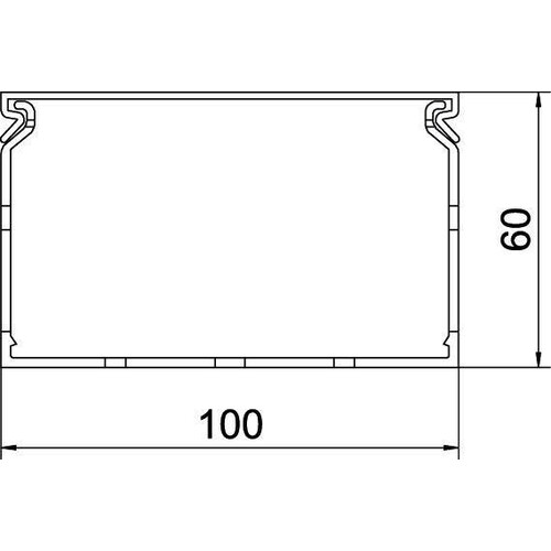 6132506 Rehau VDK 60100 sgr Verdrahtungskanal METRA Set 60x100 7030 Produktbild Additional View 1 L