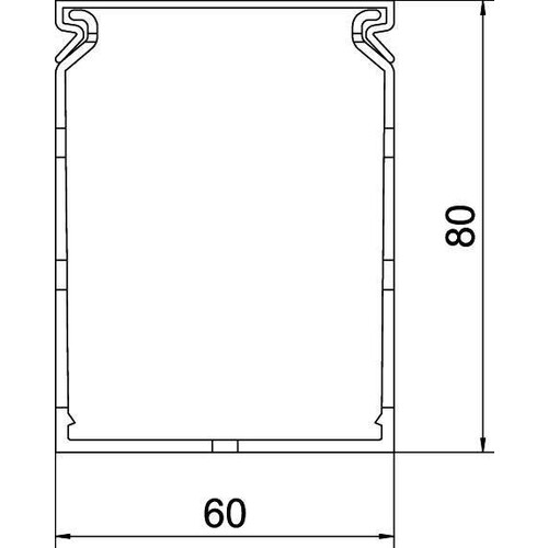 6132514 Rehau VDK 8060 sgr Verdrahtungskanal METRA Set 80x60 7030  Produktbild Additional View 1 L